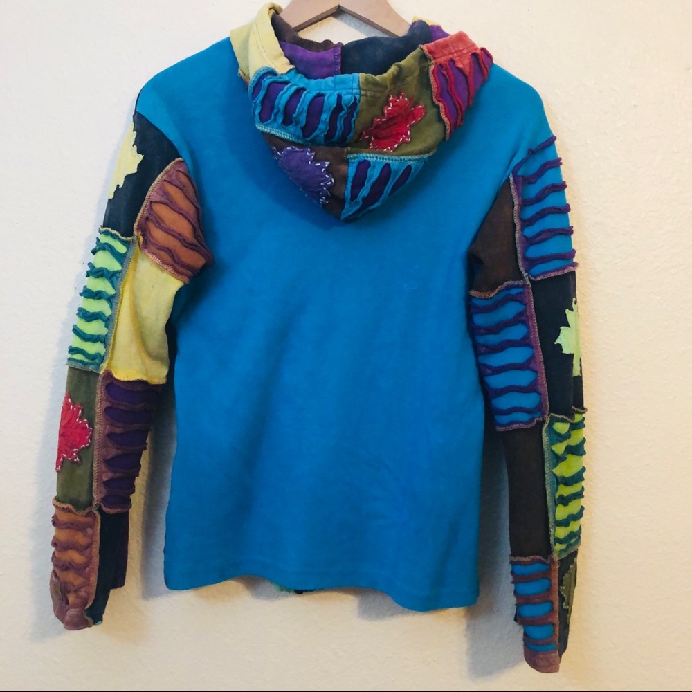 Crazy cottons patchwork zip up hoodie - image 3